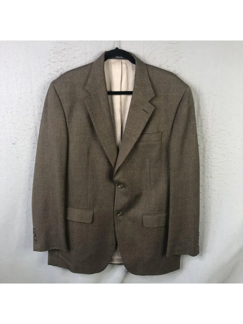 Old Money Blazer Mens 42 Long Brown Wool Herringbone Sport Coat Jacket Lauren